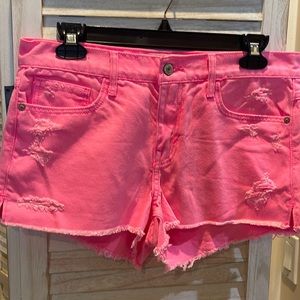 Pink Abercrombie & Fitch jean shorts as new